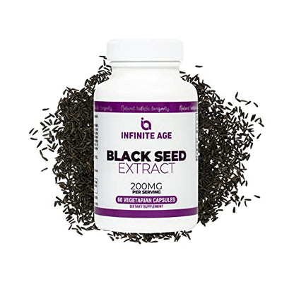 INFINITE AGE Dry Organic Black Seed Oil Extract Capsules - Nigella Sativa Seed Extract INFINITE AGEUS supplements