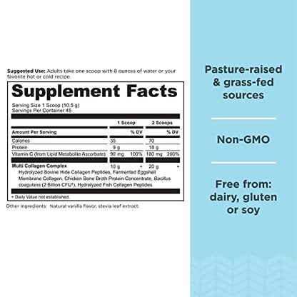 Collagen Powder Protein by Ancient Nutrition, Multi Collagen Vanilla Protein Powder Ancient NutritionUS supplements