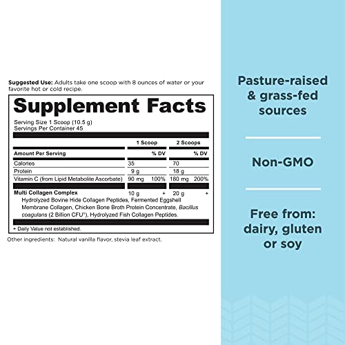 Collagen Powder Protein by Ancient Nutrition, Multi Collagen Vanilla Protein Powder Ancient NutritionUS supplements
