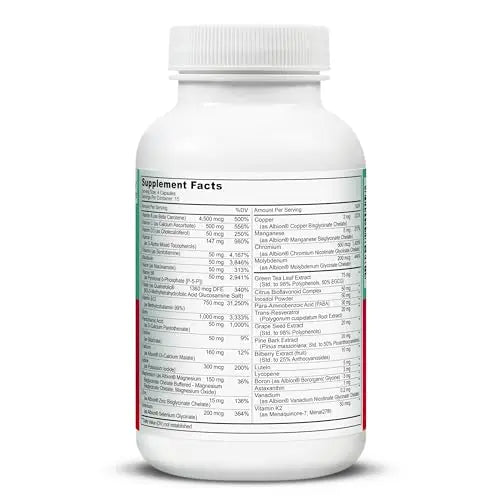 LIVELY VITAMIN CO. Multivitamin - 37 Vitamins Minerals and Extracts - Energy - Memory - Immune Function - Heart- Brain - Focus - Mood - Antioxidants - Dairy Gluten Soy Free - 60 Vegetarian Capsules LIVELY VITAMIN COAu supplements
