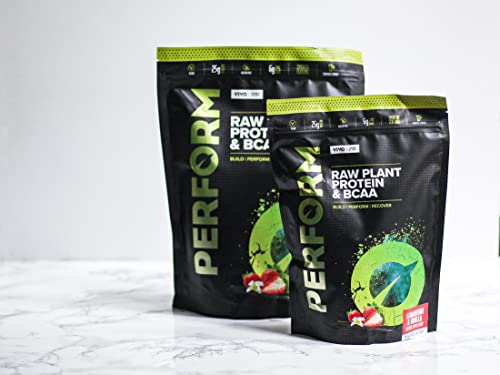 Vivo Life Perform Strawberry & Vanilla Flavour Vegan Protein Powder - BCAA Pea & Hemp Blend Vivo lifeAu supplements