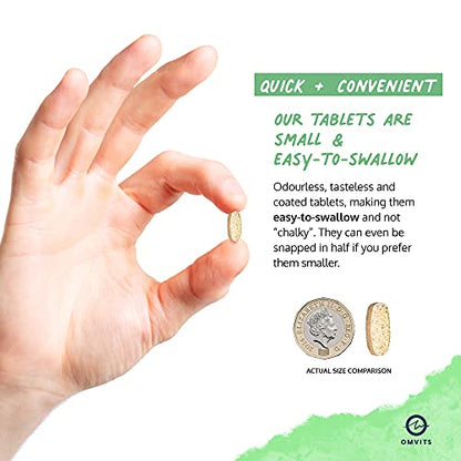 Vegan Multivitamins & Minerals - With High Strength Vitamin B12, D3, K2 & Iron OmvitsUS supplements