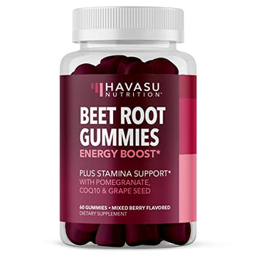Beet Root Gummies with COQ10 Energy Supplement | Nitric Oxide Supplement for Healthy HAVASU NUTRITIONUS supplements