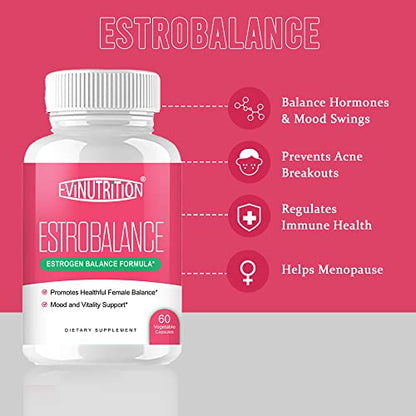 Evinutrition Estrobalance Capsule for Women - Menopause Mood and Energy Support EvinutritionUS supplements