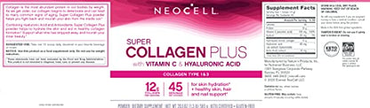NeoCell Super Collagen Powder, Collagen Plus includes Vitamin C & Hyaluronic Acid NeoCellUS supplements