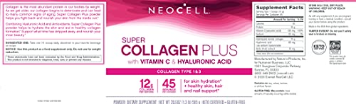 NeoCell Super Collagen Powder, Collagen Plus includes Vitamin C & Hyaluronic Acid NeoCellUS supplements