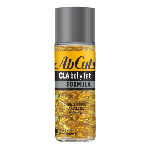 Ab Cuts CLA Belly Fat Formula - 80 Easy-to-Swallow Softgels - Omega 3 Fish Oil, Flaxseed AbCutsUS supplements