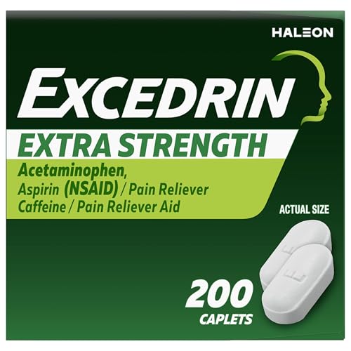 Excedrin Extra Strength Pain Relief Caplets for Headache Relief, Acetaminophen 250mg, Aspirin 250mg, Caffeine 65mg, Pain Reliever, 200 Count ExcedrinAu supplements