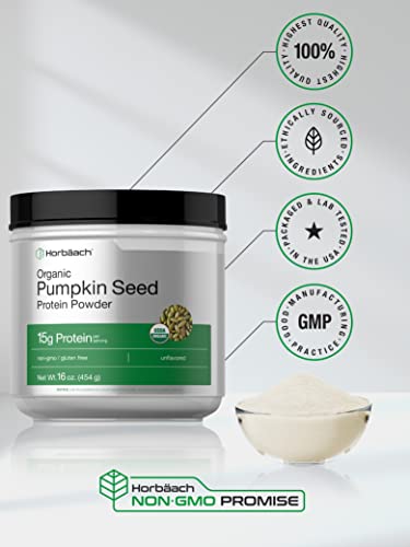 Pumpkin Seed Protein Powder Organic | 16 oz | Vegetarian, Gluten Free, and Non-GMO HorbäachAu supplements