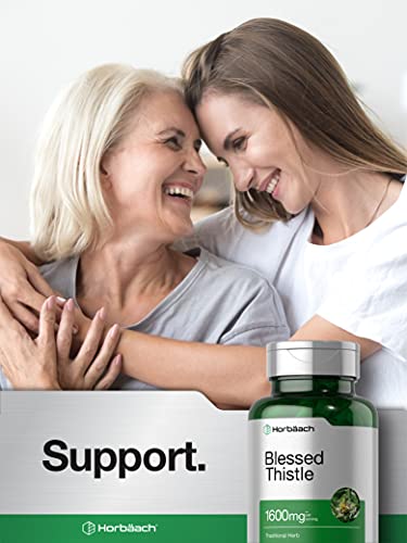 Blessed Thistle Capsules 1600 mg | 150 Count | Max Potency | Non-GMO, Gluten Free HorbäachAu supplements