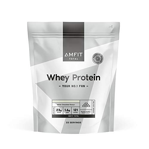 Amazon Brand - Amfit Nutrition Whey Protein Powder, White Chocolate Flavour, 33 Servings, 1 kg Amfit NutritionAu supplements