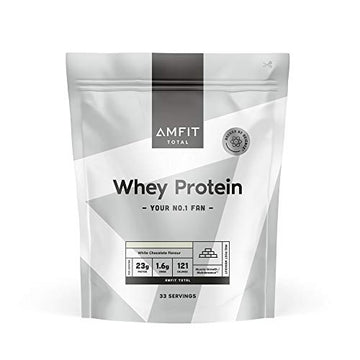 Amazon Brand - Amfit Nutrition Whey Protein Powder, White Chocolate Flavour, 33 Servings, 1 kg Amfit NutritionAu supplements