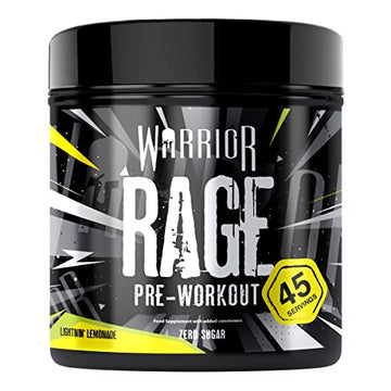 Warrior - RAGE Pre Workout Powder – Lightnin’ Lemonade 392g, WA-RG-045-01 WarriorAu supplements