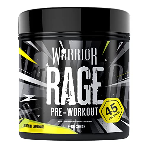 Warrior - RAGE Pre Workout Powder – Lightnin’ Lemonade 392g, WA-RG-045-01 WarriorAu supplements