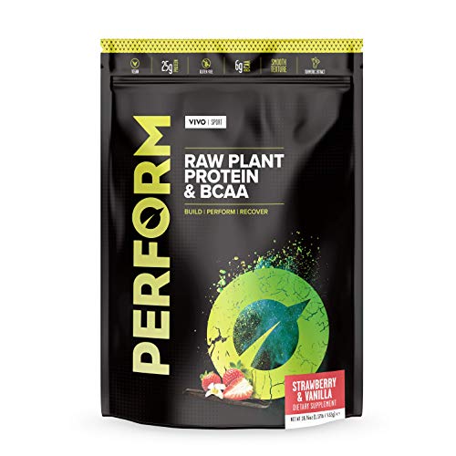 Vivo Life Perform Strawberry & Vanilla Flavour Vegan Protein Powder - BCAA Pea & Hemp Blend Vivo lifeAu supplements