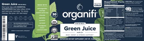 Organifi Green Juice - Organic Superfood Powder - 90-Day Supply - Organic Vegan Greens OrganifiUS supplements