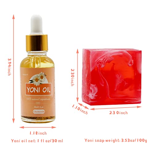 Yoni Soap Bar Yoni Oil Set Of 3, Vaginal Wash Eliminates Odor Ph Balance for Women, Feminine Wash tovaginshAu supplements
