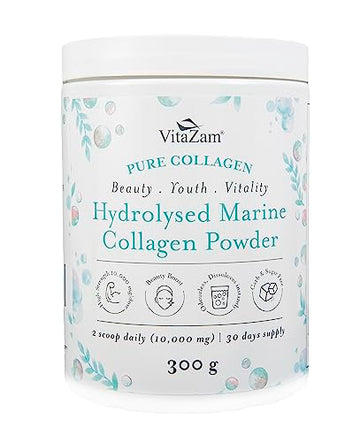 Vitazam Pure Marine Collagen Powder - 100% Hydrolysed Collagen Peptides for Hair Skin and Nails VitaZamAu supplements