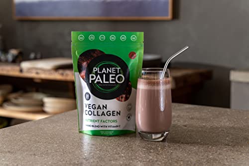 Planet Paleo Vegan Collagen (Chocolate, 255g) - Vegan Collagen Powder - High Protein Planet PaleoAu supplements