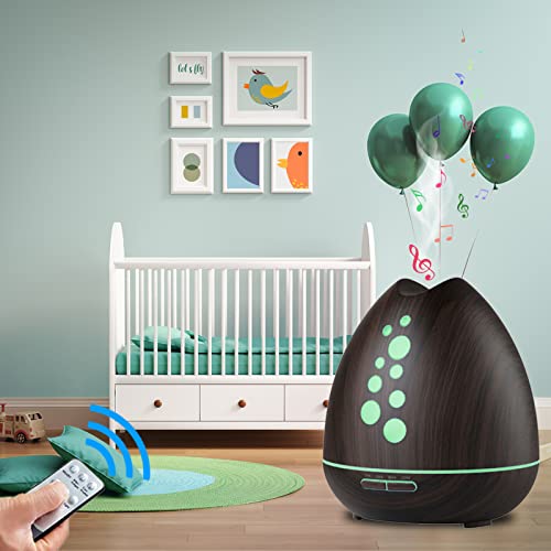 TGE Unique 400ML Essential Oil Diffuser for Essential Oils Bluetooth Music Speaker with Remote 7 Color LED GenericAu supplements