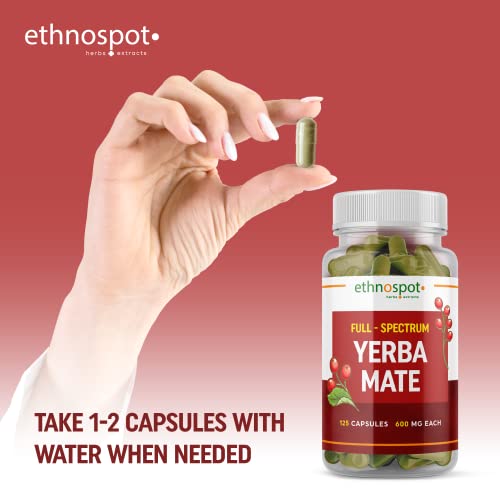 Full Spectrum Yerba Mate Capsules - Boosts Energy & Mental Focus - Supports Health EthnospotUS supplements