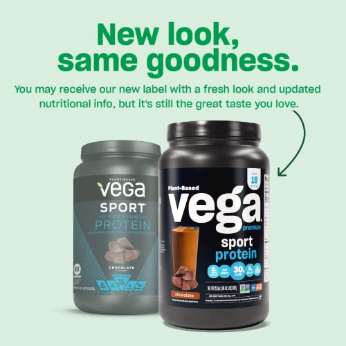Vega Premium Sport Protein Chocolate Protein Powder, Vegan, Non GMO, Gluten Free VegaUS supplements
