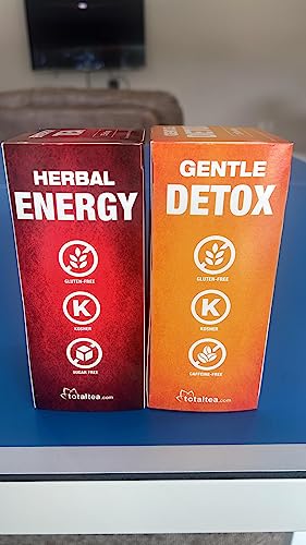 Total Tea Detox Tea & Energy Tea Set - 25 Day Detox Tea - Herbal SIim Tea Total TeaUS supplements