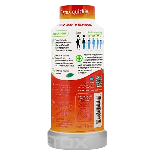 Herbal Clean Same-Day Premium Detox Liquid Drink, Strawberry Mango Flavor, 16 Fl Oz Herbal CleanAu supplements
