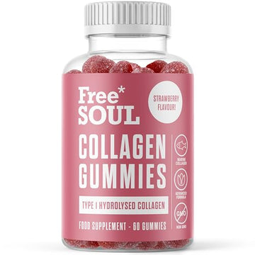Collagen Gummies, Marine Collagen Supplement with Effective Type 1 Hydrolysed Collagen Peptides Free SoulAu supplements