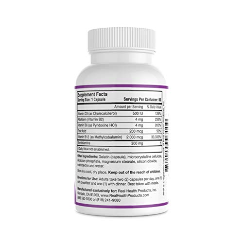 RHP Nerve Support Formula. Nutritional Support of Neuropathy, Nerve Relief from Aches, Nerve Pain & Discomfort. B-Complex with Benfotiamine and Methyl B12. 120 Capsules RHPAu supplements