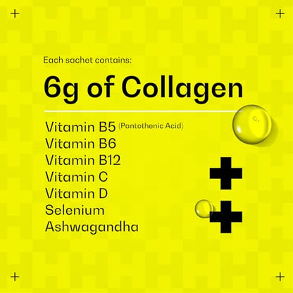 Hydrolysed Marine Liquid Collagen - 6000mg Type 1 Collagen Peptides enriched with 7 Vitamins HimmenseUS supplements