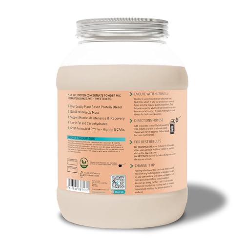 NutriVolv Vegan Plant Based Protein Powder | Milk Chocolate Flavour 900g | Pea & Rice Protein Blend NutriVolvAu supplements