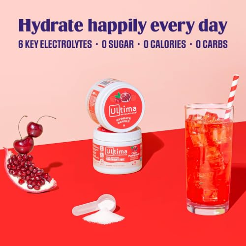 New Ultima Hydrating Electrolyte Powder, Cherry Pomegranate, 30 Servings 3.6 oz Ultima ReplenisherAu supplements