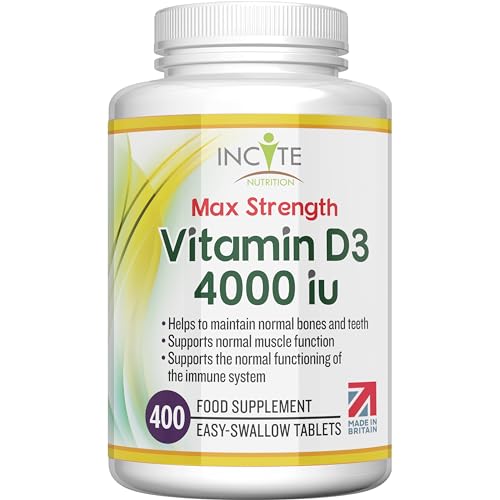 Vitamin D3 4000 iu - Vitamin D Tablets - 1 Year Supply Tablets - Vegetarian - Vitamin D Incite NutritionUS supplements
