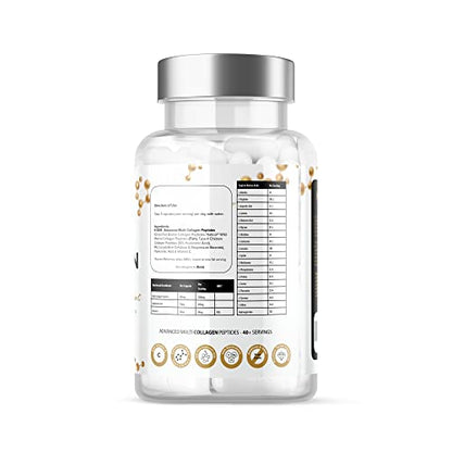 Pure Collagen Supplements Capsules Grass Fed Advanced Multi Collagen Peptides K GEN rejuvenation nutritionUS supplements