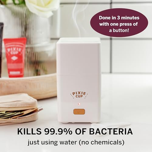 Pixie Menstrual Cup Sterilizer + Large & Small Pixie Disc - Kill 99.9% of Germs with Menstrual Cup Pixie CupAu supplements