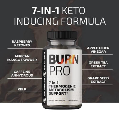 Burn Pro 7-in-1 Thermogenic Metabolism Booster | Weight Management Support Supplem Nobi NutritionUS supplements