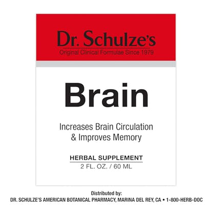 Brain Formula 2 oz. - Vegan and Wild-Harvested | Stimulates Circulation and and Improved Dr. Schulze'sUS supplements
