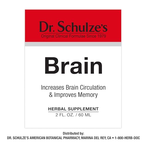 Brain Formula 2 oz. - Vegan and Wild-Harvested | Stimulates Circulation and and Improved Dr. Schulze'sUS supplements