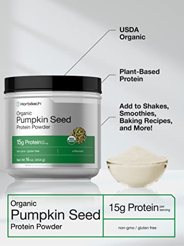 Pumpkin Seed Protein Powder Organic | 16 oz | Vegetarian, Gluten Free, and Non-GMO HorbäachAu supplements