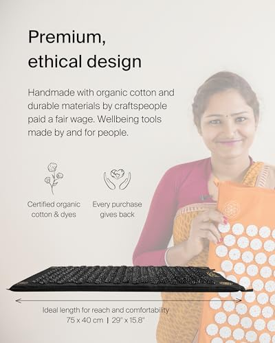 ShaktiMat Acupressure Mat Original Level, Organic Cotton GOTS Certified, HSA/FSA ShaktiMatAu supplements