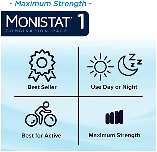 Monistat 1-Day | Day or Night Combination | Yeast Infection Treatment, Prefilled, 1 Pack MonistatAu supplements