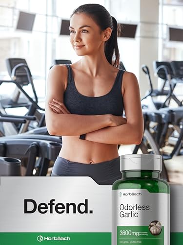 Odorless Garlic Softgels | 250 Count | Ultra Potent Garlic Extract | Non-GMO & Gluten Free HorbäachAu supplements