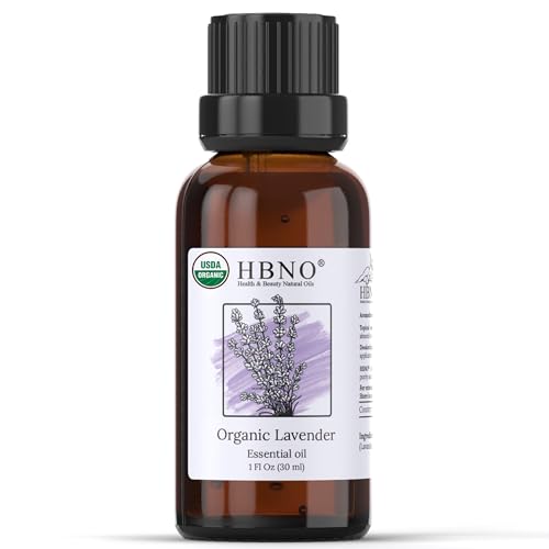HBNO Organic Lavender Essential Oil - 1 oz (30ml) Value Size - USDA Certified Organic Lavender HBNOAu supplements