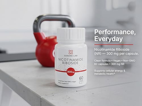 Sanare Lab NAD+ Supplement with Nicotinamide Riboside (NR) 300 mg | Cellular Energy & Metabolism Support | 60 Capsules Sanare LabAu supplements