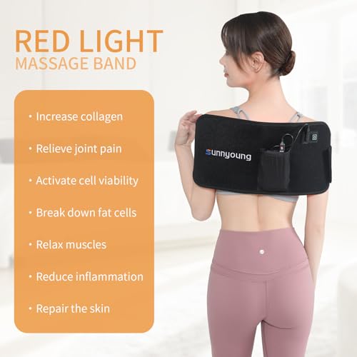 SUNNYOUNG Red Light Therapy Belt, Infrared Light Therapy Wrap Muscle Relaxing Belt with 120 LED Lights sunnyoungAu supplements
