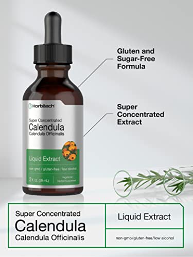 Calendula Extract Tincture | 2 fl oz | Vegetarian, Non-GMO, Gluten Free Liquid Supplement HorbäachUS supplements