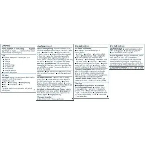 Advil Ibuprofen Coated Caplets Pain Reliever and Fever Reducer 200 Milligram 24Ct AdvilAu supplements
