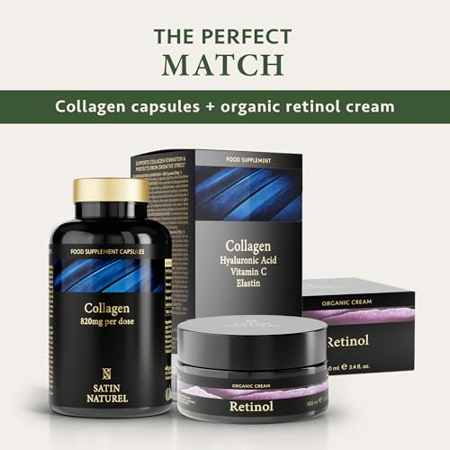 Collagen Capsules 820mg - 180 High Strength Capsules (3 Months Supply) SatinNaturelAu supplements