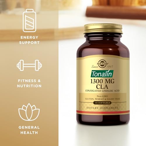 Solgar Tonalin CLA 1300 mg - 60 Softgels - Conjugated Linoleic Acid - Non-GMO, Gluten SOLGARUS supplements